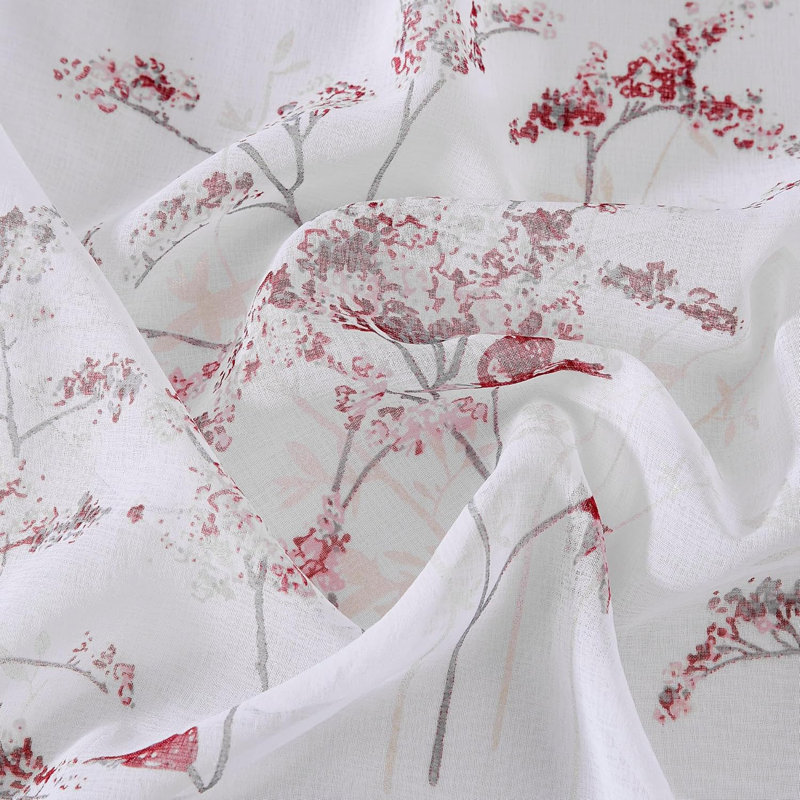 Beautiful Printed Boho Floral Curtains For Living Room in 4, Pink, 54" W x 84" L