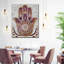 Mandala Hamsa, reproduction d'art sur toile-271885557