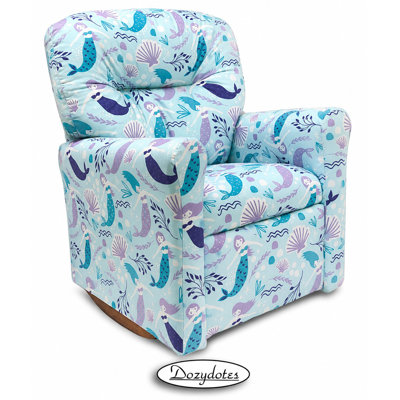 Kids Rocker Recliner Chair - Blue Mermaids