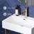 Claire 24 Ceramic Console Sink White Basin Chrome Legs-2145864755