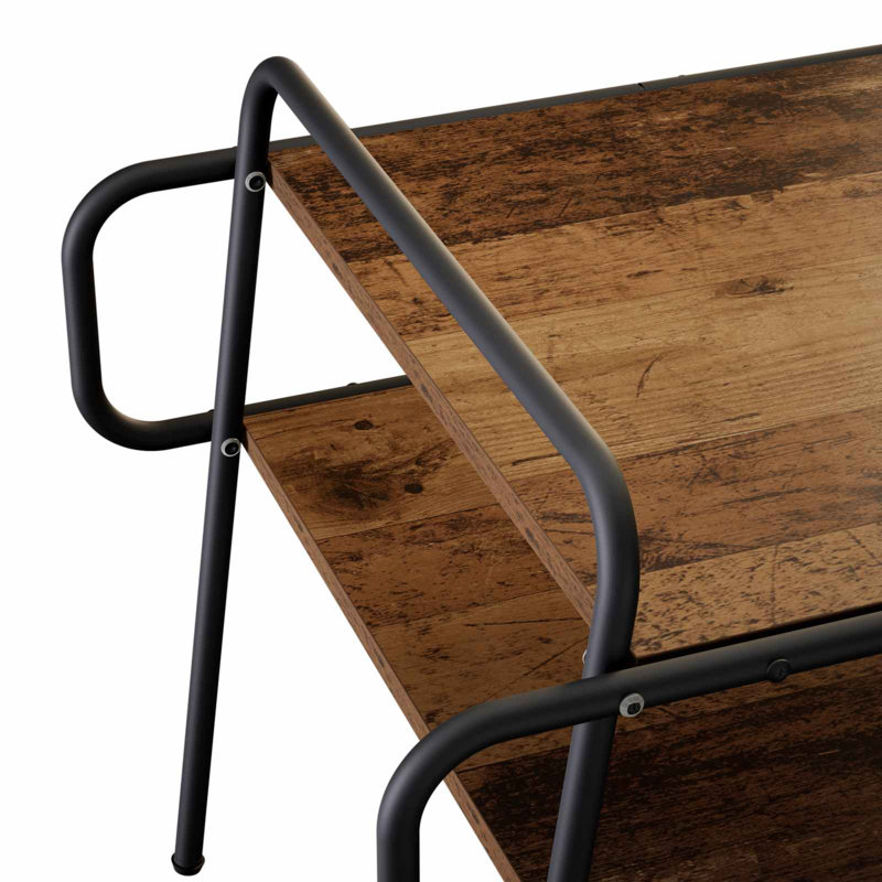 Coffee Table, 51cm H x 50cm W x 50cm D, Old Wood, Old Wood / Black