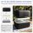 6-Person Inflatable Hot Tub Spa with 130 Bubble Jets, Square Portable Heated Spa with Cover, Ground Mat & Filter Cartridges, 73" x 73", US Plug-127390983-127390980