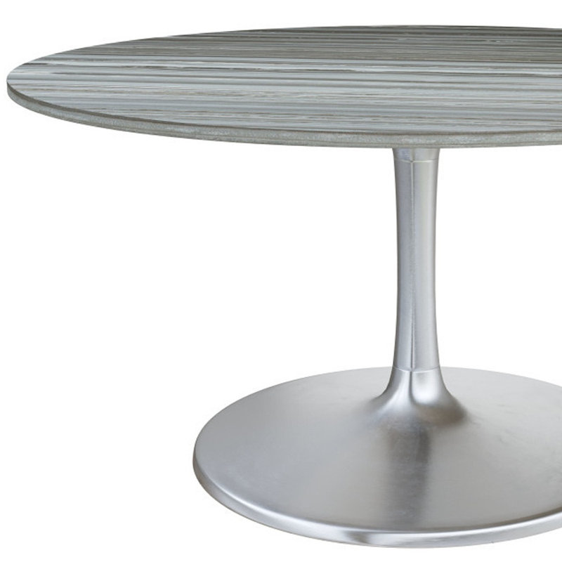 Table de salle à manger 60 po, 60 po x 60 po, Grey/Silver