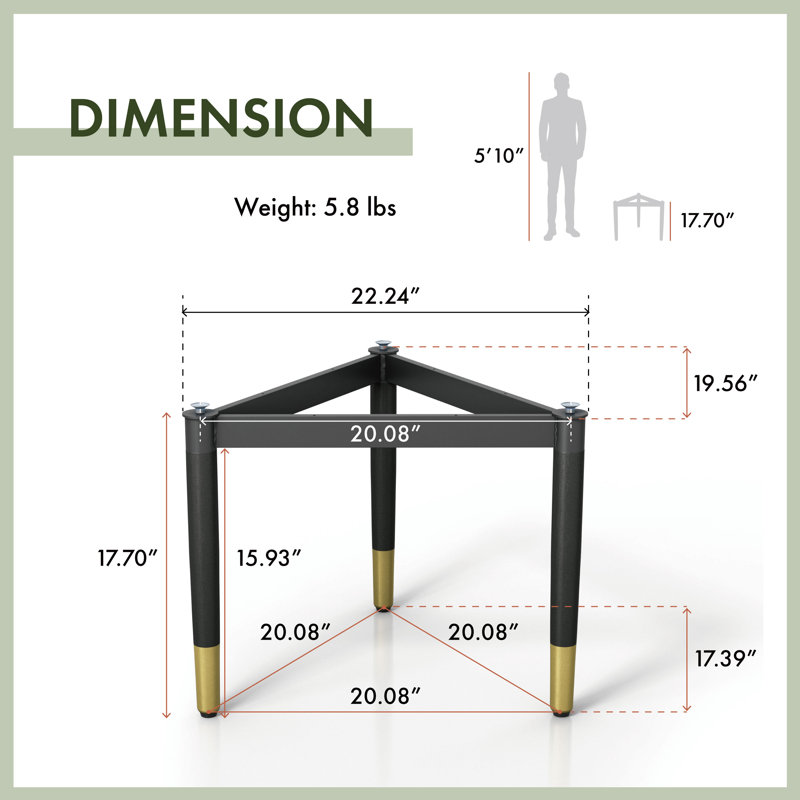 Ellint Solid Wood Table Leg