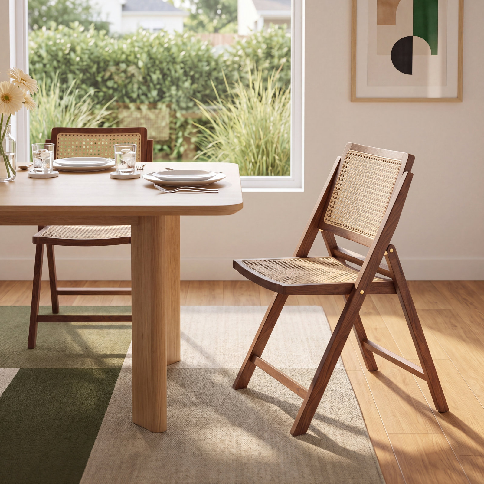 Dan Dining Chair, Walnut/Natural