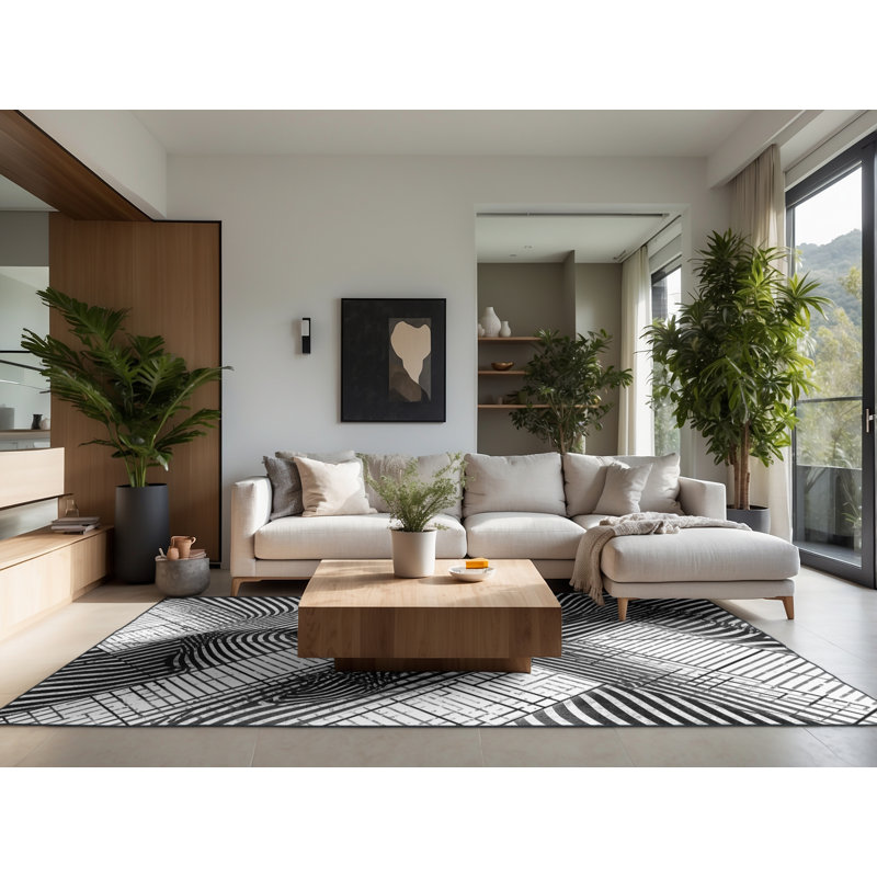 Tapis vert doux et moelleux Teterboro, 7 x 9
