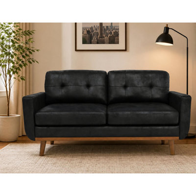 Modern Minimalist Two-seater Sofa, Featuring Breathable Foil Fabric