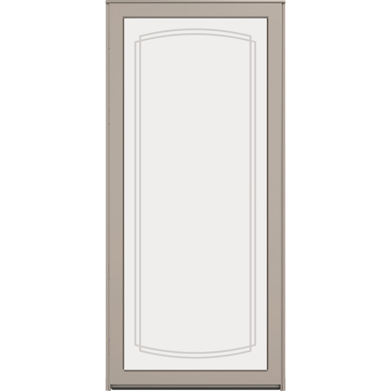 Porte biseautée réversible avec vue interchangeable 60MT, Grès / brun, L 32 po x H 81 po x P 1,63 po