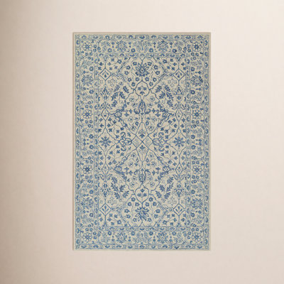 Tapis ivoire en laine touffeté à la main Bayford 5 pi x 8 pi
