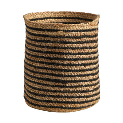 14in. Handmade Natural Jute Basket Planter