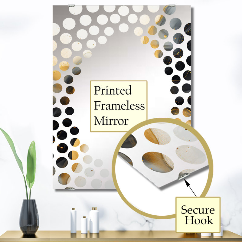 Detdeus - Miroir mural abstrait en marbre MIR137836, 40 po x 30 po