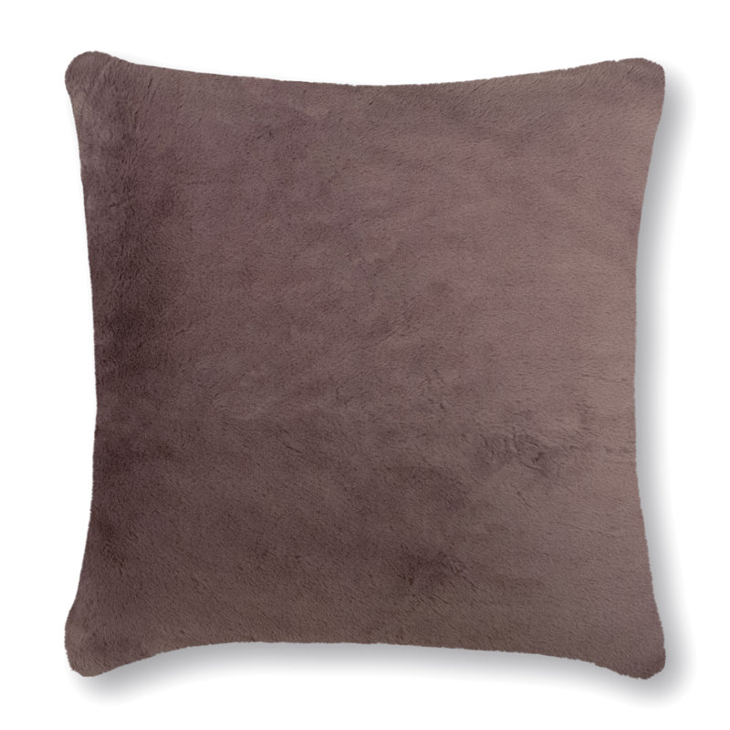  Coussin en fourrure synthétique Fury Tail, Rosé