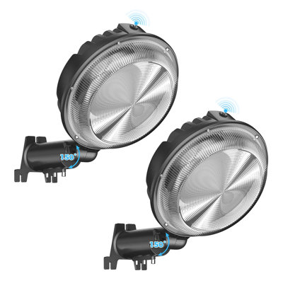 LED Barn Light 160W 24000LM Dusk To Dawn Outdoor Security Flood Light With Photocell Sensor, IP66 Waterproof, Adjustable Angle For Yard, Garage, Warehouse, Farmhouse, And Street Lighting