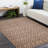 Eindhoven Handwoven Area Rug in Brown/Beige-124609009