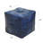 Solid Handmade Buffalo Leather Square Pouf (Recycled Foam With Fibre Fill)-1114853435-1114853437