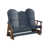 Navy Blue Top/Antique Mahogany Base