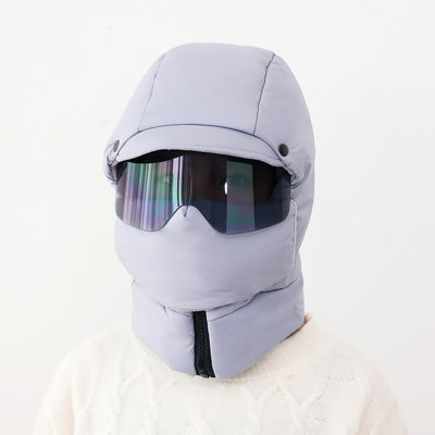 full coverage thermal Windproof Coverage Outdoor Riding Mask With Glasses Face Mask Winter Windproof  Hat