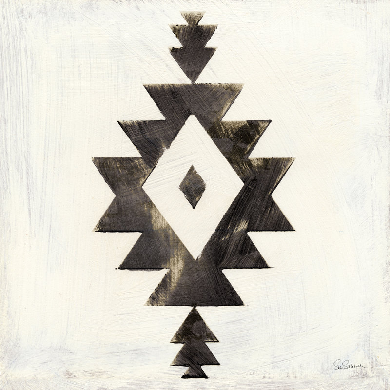 Directional II Black by Sue Schlabach - Wrapped Canvas Painting, 30cm H x 30cm W