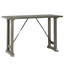 Ensemble de table à hauteur de comptoir 3 pièces à hauteur de comptoir gris clair avec 2 sièges en mousse et banc