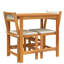  Ensemble de balcon en bois d'acacia blanc crème moyen et durable-1438876860