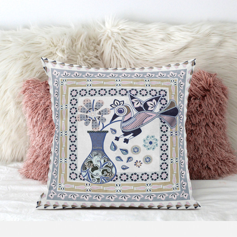 Coussin 18 po x 18 po, Gris/beige