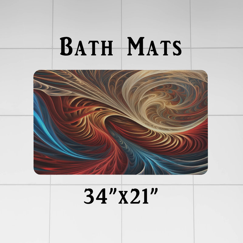 Rideau de douche abstrait, H 72 po x l 70 po