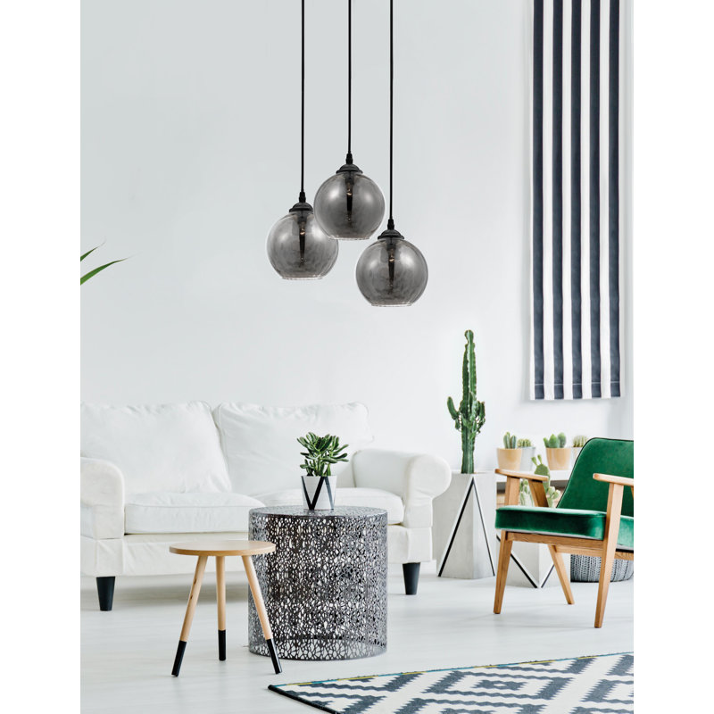Adelina 3 - Light Black Cluster Pendant