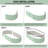 4 x 2 x 1 FT Raised Garden Bed, Galvanized Oval Planter, Rubber Edge, Outdoor, Light Green, 2 PCS-1740593311