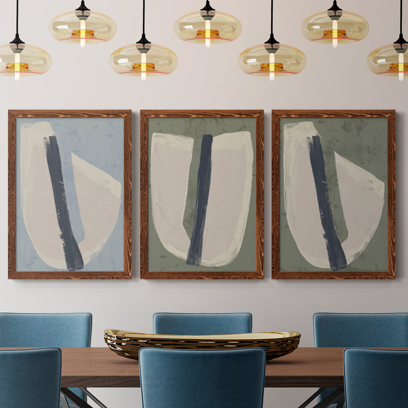 Toile encadrée de qualité supérieure «Paper Slice II» - prête à être accrochée, H 20 po x l 51 po x P 1,5 po, Érable
