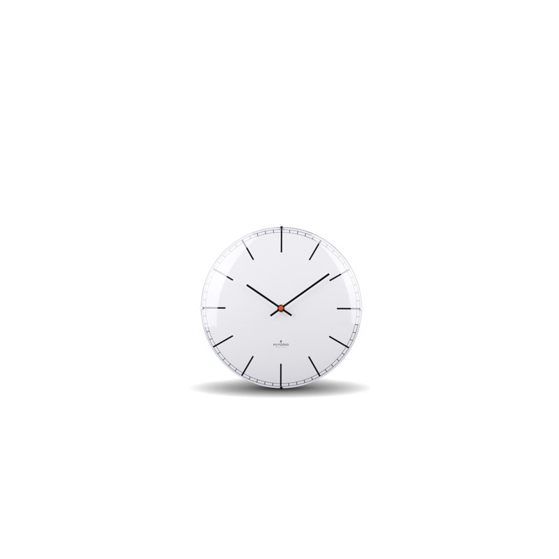 Glass Wall Clock, 25cm H x 25cm W x 4.6cm D