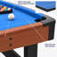 Table de jeu GOMYHOME 3 en 1 de 122 cm (48 po) : billard, hockey sur table et ping-pong, brun/bleu