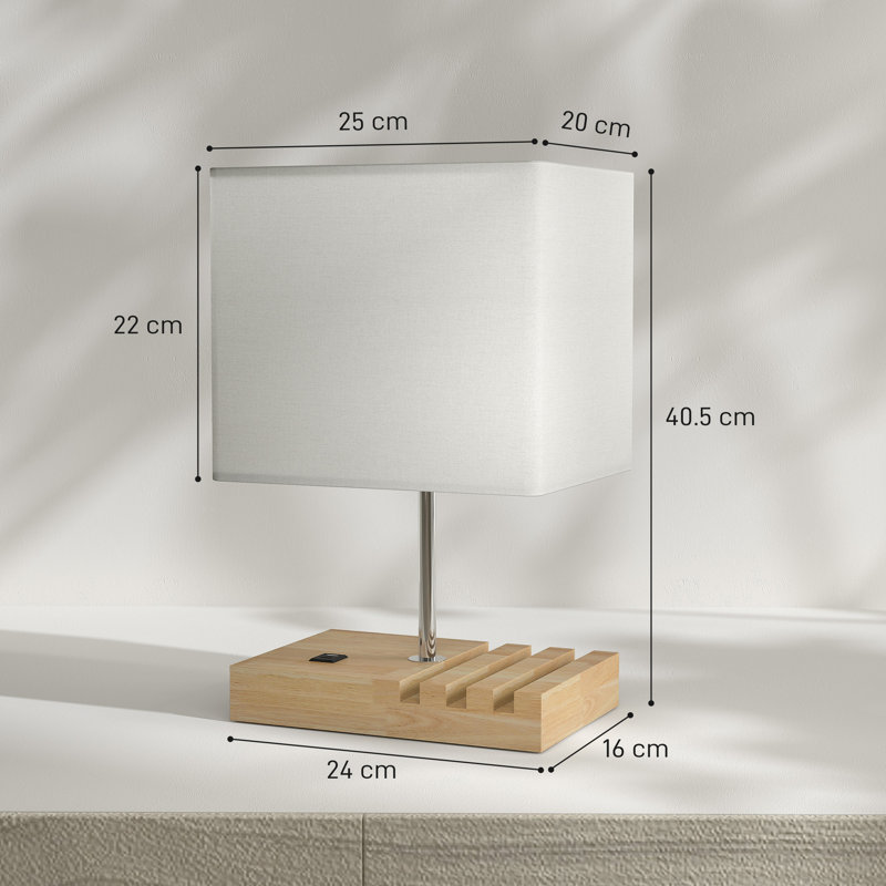 Table Lamp, White, Natural