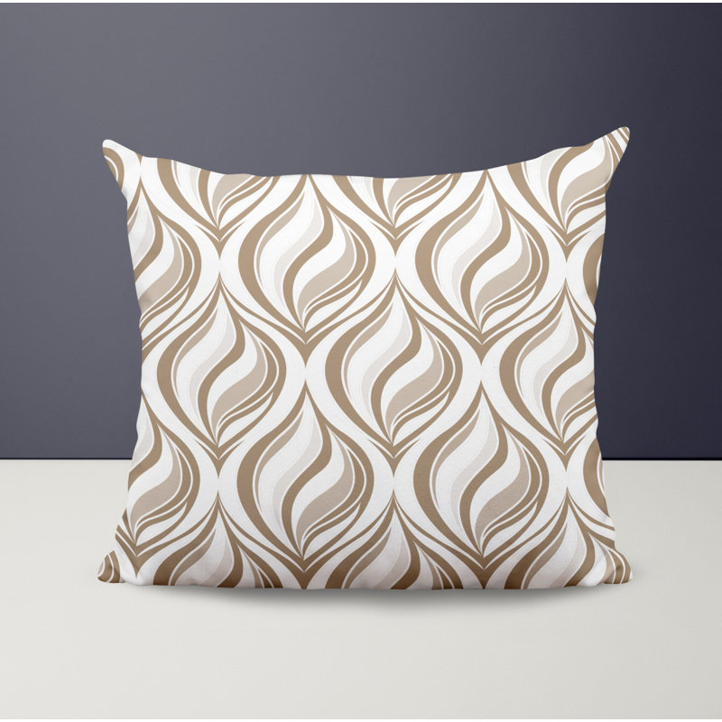 Housse et insert de coussin décoratif en polyester, Beige, L 15 po x H 15 po