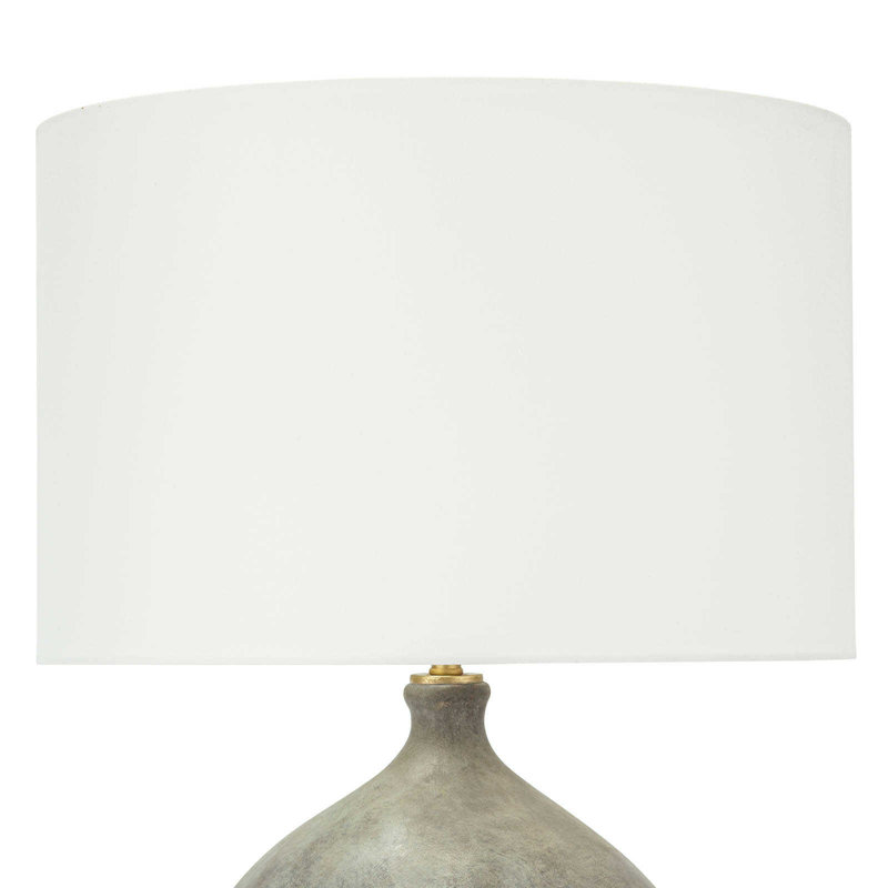 Regina Dover 17" Brown Ceramic Table Lamp with Linen Shade