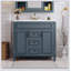 Meuble-lavabo 36 po avec lavabo supérieur, armoire de rangement moderne avec 2 portes à fermeture douce et 2 tiroirs, meuble-lavabo simple