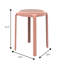 Ensemble de 2 tabourets ronds en plastique empilables Alysoun-194691302