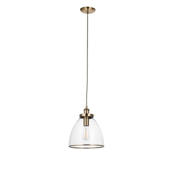 Bellview 1 - Light Dome Pendant, Antique Brass