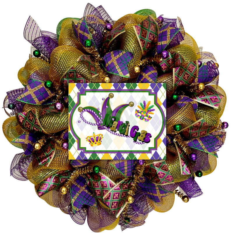 Couronne Mardi Gras avec chapeau bouffon
