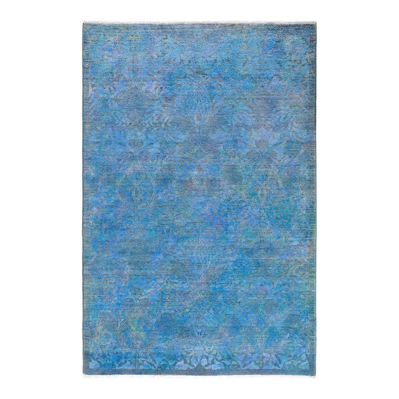Overyed One-of-a-Kind Rectangle 4'2" X 6'3" Hand Knotted Area Rug