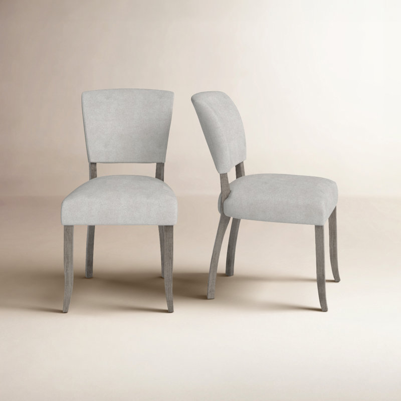 Chaise d'appoint rembourrée en mastic gris Daughtery
