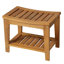 Banc de douche de salle de bain solide naturel d’acacia en bois robuste Delania