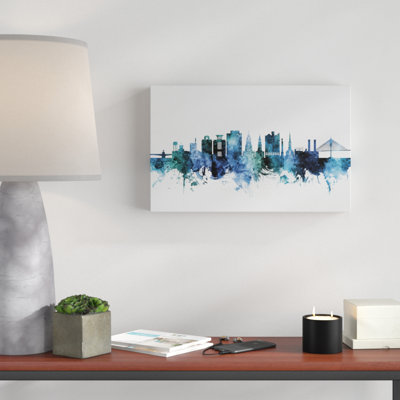 « charleston south caroline horizon blue », impression sur toile tendue