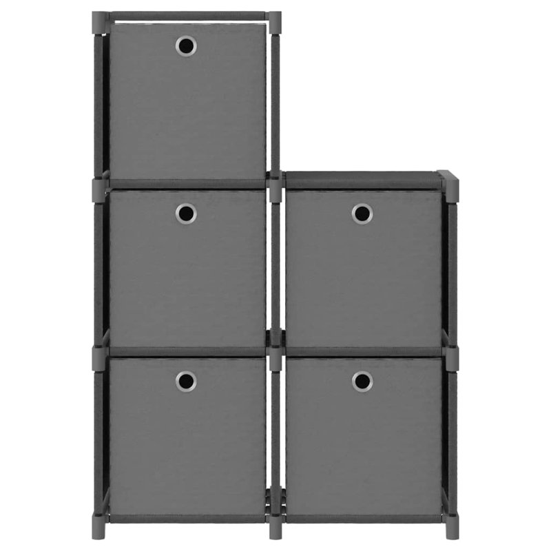 Horance 103cm W Metal Shelving Unit, Grey