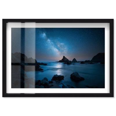 Astral Sea I Shadowbox Print Travel Photography by Notoriart, Black Frame, 16 x 11