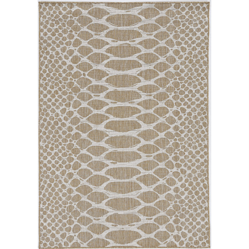 Jhanel Abstract Indoor / Outdoor Rug, Round 7'10"