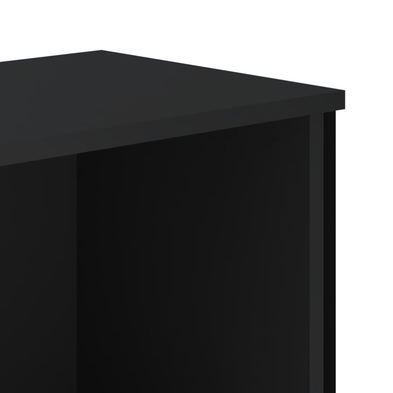 6 Pair Shoe Storage Cabinet, Black