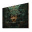 Maya Magic Aztec Mask I - Art mural mexicain sur bois de pin naturel-101403663