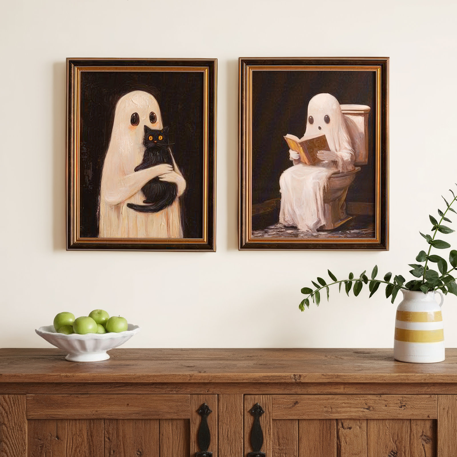 Halloween Ghosts 2-Piece Painting Set