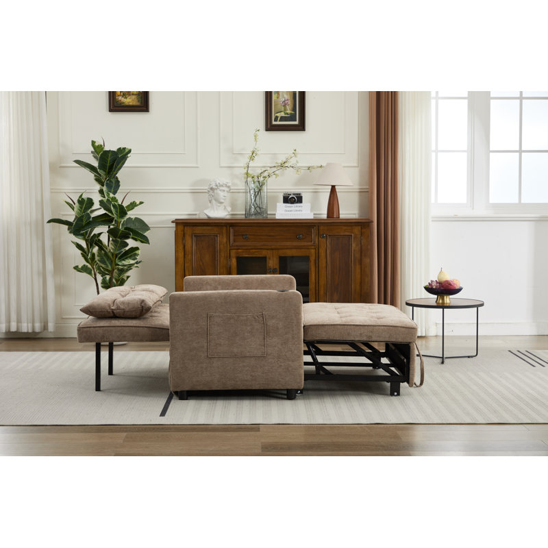 Canapé-lit convertible 3 en 1 Sleeper Chair, Chameau