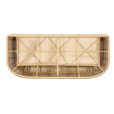 Sydney 81" Outdoor Wicker Patio Sofa with Sunbrella Cushions